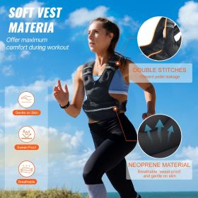 Adjustable Weighted Vest, 20-32lb Weight Vest with 6 Ironsand Weights and Reflective Stripe, Body Weight Vest Exercise Set for Men Women Adjustable Weighted Vest, 20-32lb Weight Vest with 6 Ironsand Weights and Reflective Stripe, Body Weight Vest Exercise Set for Men Women