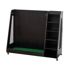 Black Wooden Golf Bag Storage Rack (Option: Defaulttitle)