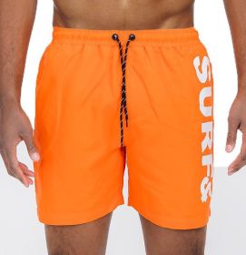 Surf&Beach Swim Trunks Board Shorts (Color: ORANGE, size: XL)