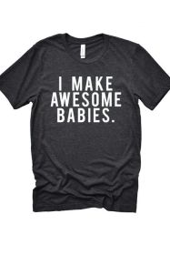 Awesome Babies Tee (Color: OLIVE, size: S)